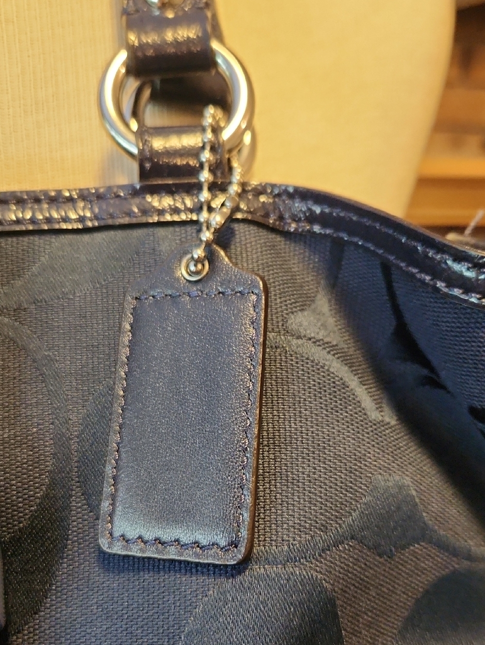 Coach Navy Signature Canvas Shoulder Soho Bag From May 2012 - Picture 4 of 16
